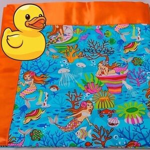 𝅺🐠🧡BRAND NEW🌺🏝️HANDMADE Aloha Print Crib Blanket